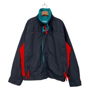 Vintage Columbia Bugaboo Jacket Mens Large Black Zip-Up Radial Sleeve Nylon
